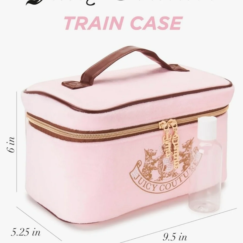 💞▪️Juicy Couture ▪️cosmetic Makeup Travel  toiletries train Case  organizer
